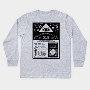 DFF Psychic Flyer (Black ink) Kids Long Sleeve T-Shirt